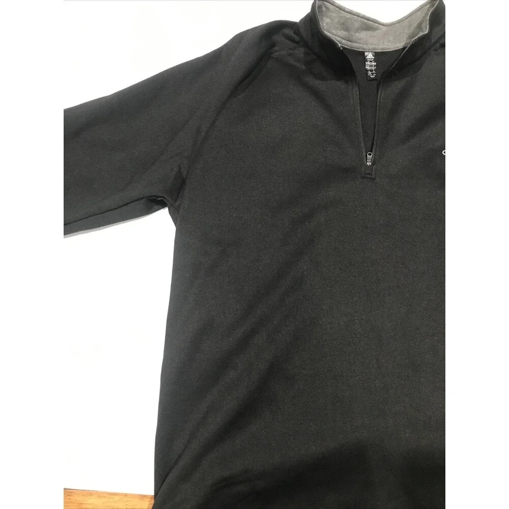 Adidas Golf Men's 1/4 Zip Pullover Fleece Mock Neck Jacket Black Sweatshirt XL